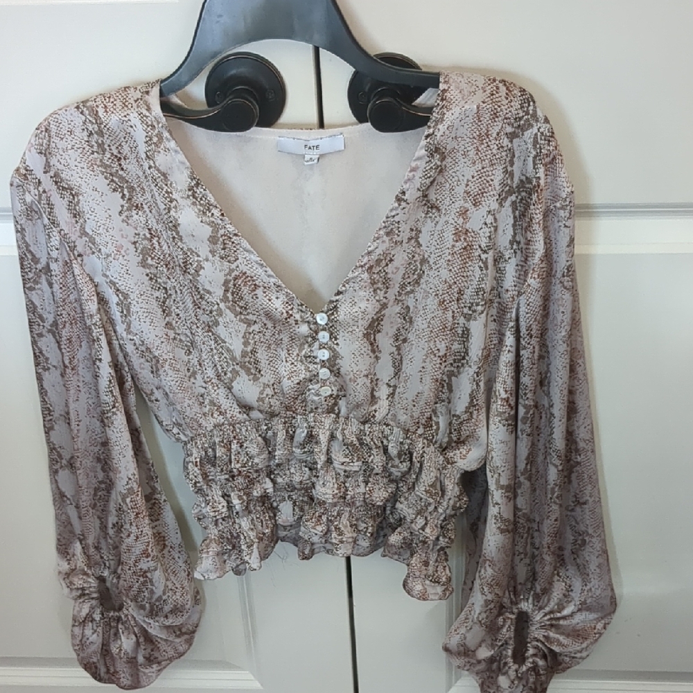 Fate Python Print Blouse